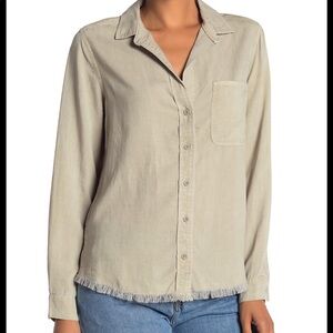 CLOTH & STONE Frayed shirt Tail button down Small